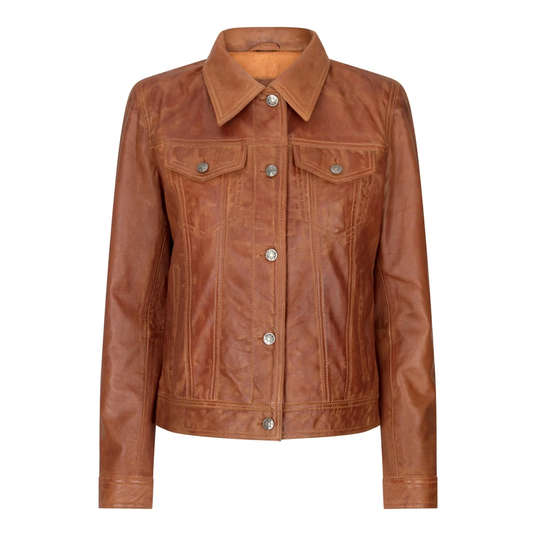 Authentische 80er Lederjacke Damen Vintage Retro Biker Stil Klassiker kurz, ein Traum für jeden Rockabilly Fan.